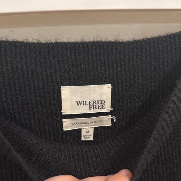 Aritzia Wilfred Free Women’s Elegant Black Knit Wool Pencil Skirt Black Size M - Picture 3 of 5